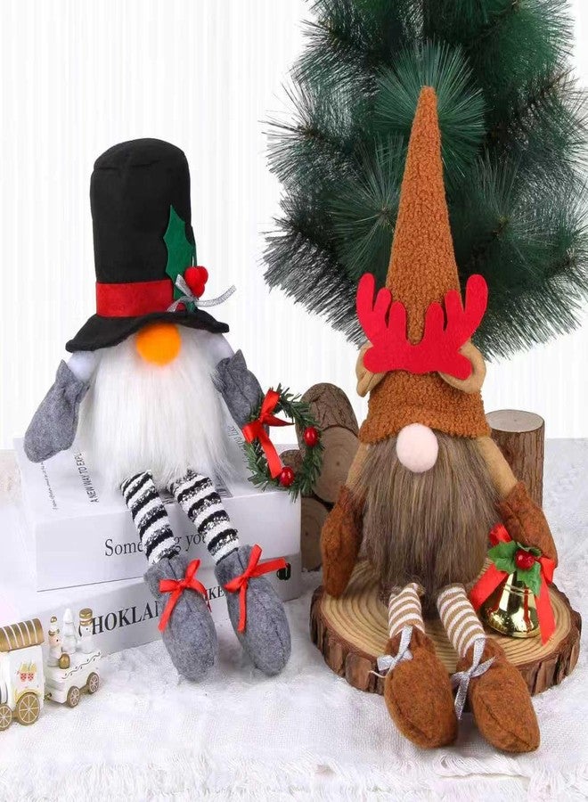 BWFY 3PCS Christmas Gnomes Plush,Long Leg Faceless Swedish Handmade Santa Plush Doll, Antler Gnome Rudolph Figurine Ornament for Home Holiday Party Gifts,Hotel, mall, Window Decoration,2025 - Image 4
